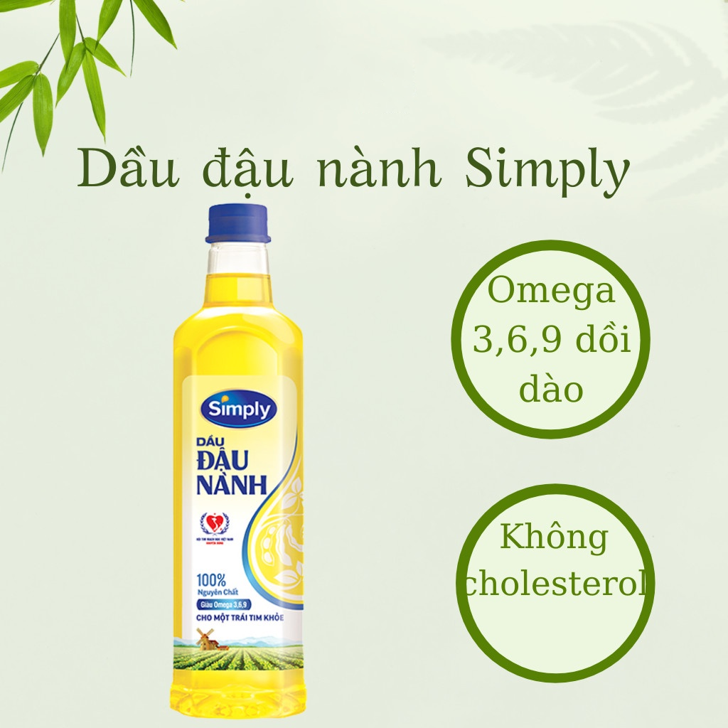 Dầu đậu nành Simply - Hương vị tự nhiên, dinh dưỡng tuyệt vời, đảm bảo sức khỏe