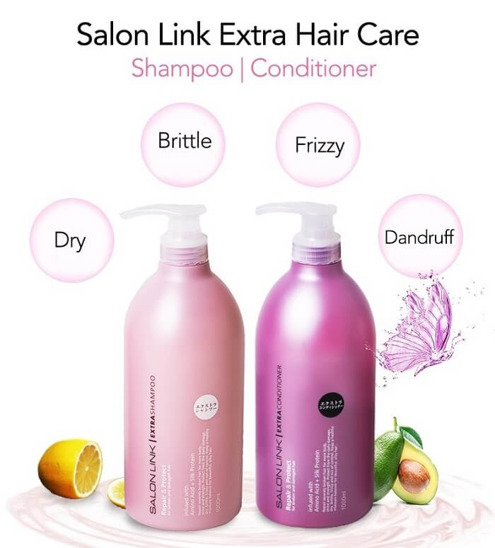 Salon Link Extra - Bộ đôi dầu gội xả mang đến mái tóc suôn mượt và chắc khỏe