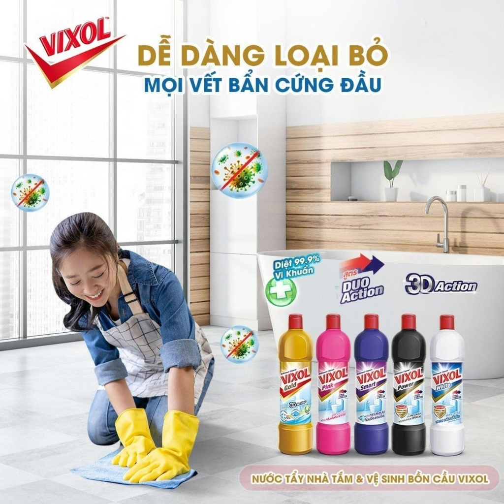 Sử dụng VIXOL - Giải pháp hoàn hảo cho bồn cầu luôn sạch bóng, không mùi không vi khuẩn
