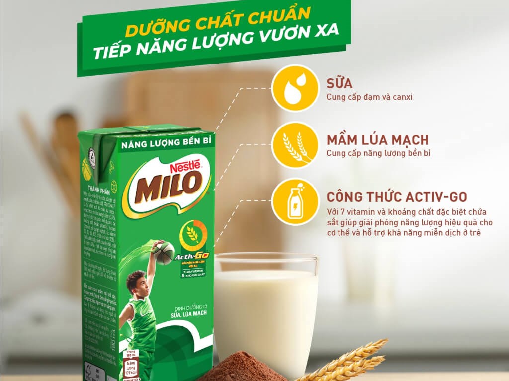 Milo - Năng lượng vượt trội cho ngày dài năng động
