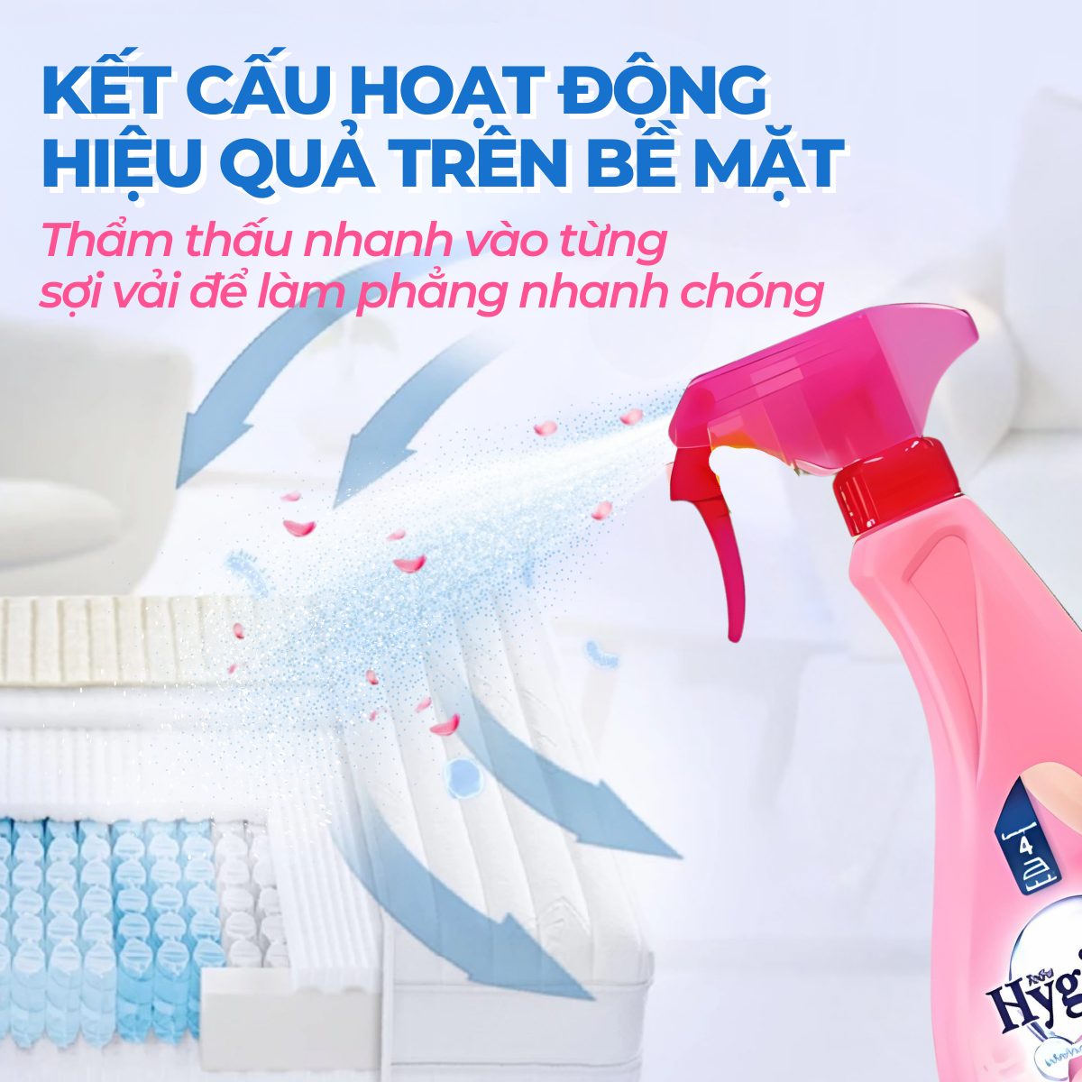 Ngát hương ủi nhàn với nước xịt thơm quần áo Hygiene