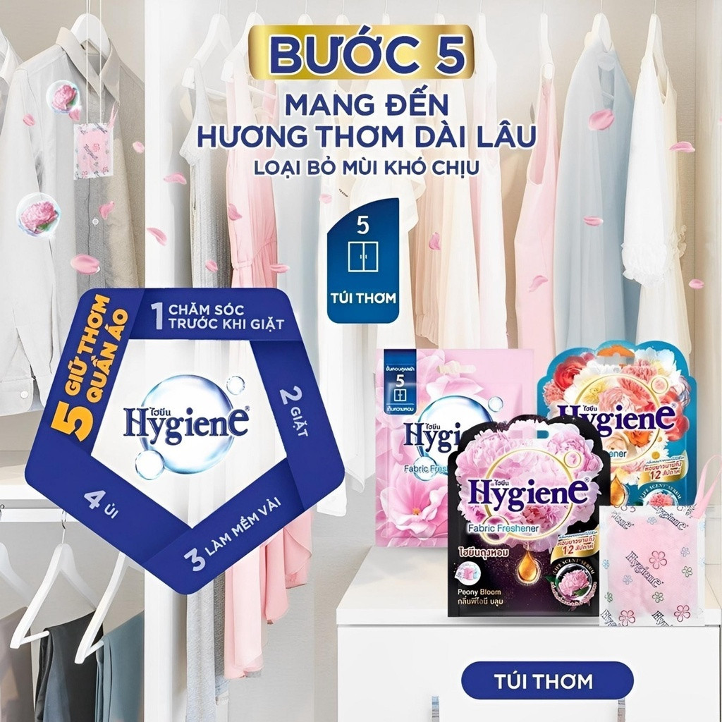 Giữ cho quần áo luôn thơm mát với túi thơm Hygiene Thái Lan