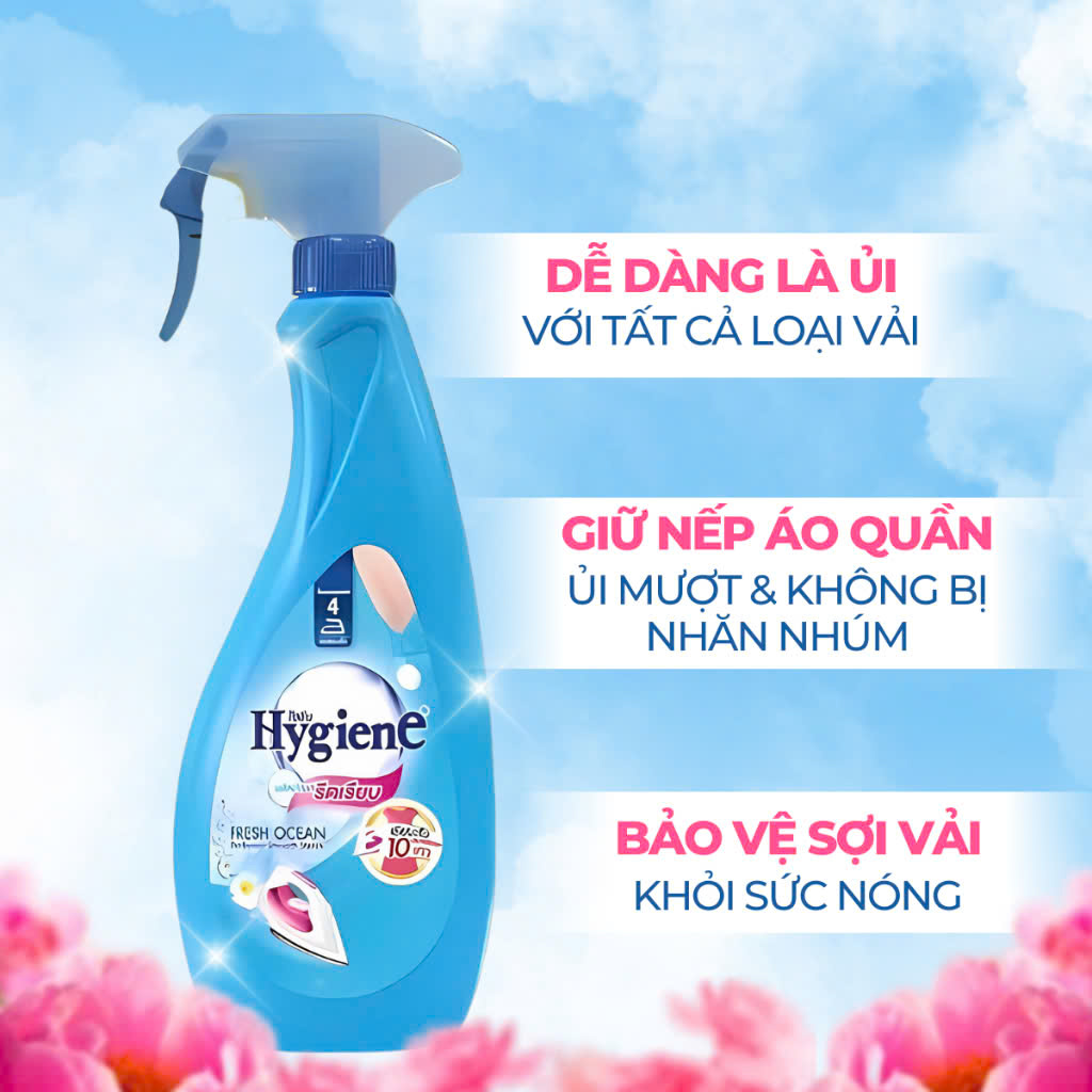 Ngát hương ủi nhàn với nước xịt thơm quần áo Hygiene