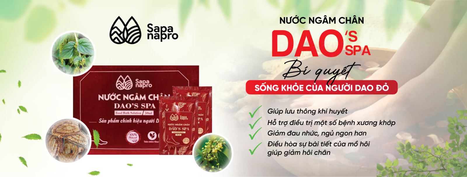 Đắm mình trong sự thư giãn với nước ngâm chân Dao's Spa