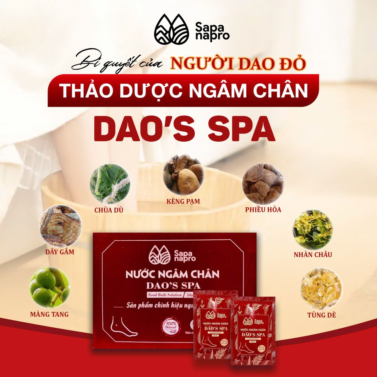 Đắm mình trong sự thư giãn với nước ngâm chân Dao's Spa